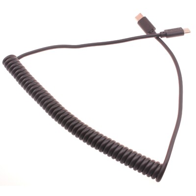 For Galaxy S20/S21/S23/FE USB-C to TYPE-C Coiled Cable Fast Charger Cord Power