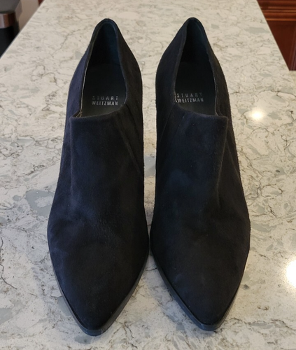 Stuart Weitzman Women's Black Suede Boots Ankle Short Booties 11 M Made in Spain - 第 4/7 張圖片