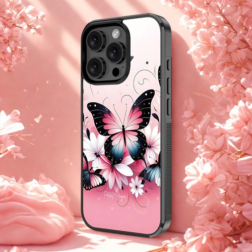 Magnetic Floral Butterfly Case + Screen Protector for iPhone 16 Pro - 第 37/63 張圖片