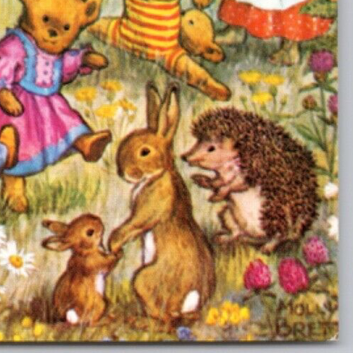 Molly Brett Artist Postcard - Teddy Bear Band - Anthropomorphic UNP Postcard - Picture 5 of 5