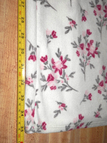 Adonna Poly Fleece Long Sleeve Night Gown sz Medium Ivory/Pink Floral - Picture 9 of 9