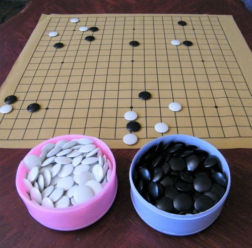 GO BOARD SPIEL MIT VOLLER GRÖSSE 19 Zoll KUNSTWILDLEDERMATTE (WEIQI) (888) - Bild 4 von 5