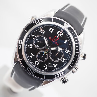 OMEGA PLANET OCEAN 45,5 CO-AXIAL OLYMPISCHE SPIELE BOX&PAPIERE AUS 08/2007