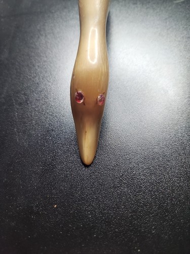 Very Rare Soapstone Red Eyed Goose / Swan, Bird, Duck, head Bottle Opener Retro - Picture 3 of 9