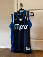Dallas Mavericks "MAVS" Adidas Jersey - Stitched Logos - Medium Length 2 