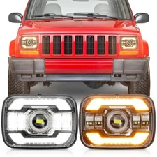 AUXBEAM 5x7 7x6 H6054 LED Headlights for Jeep Wrangler YJ Cherokee XJ Ford Chevy