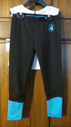 NWT BODY GLOVE 3pc White BEACH GIRL top Turquoise shorts Black leggings Girls 4 - Picture 3 of 4