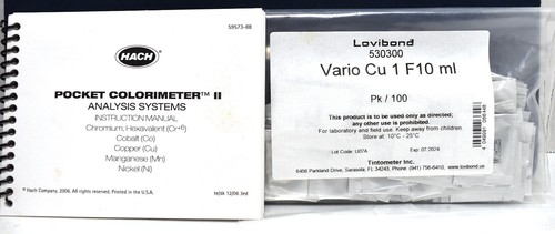 HACH 58700-19 TEST KIT POCKET COLORIMETER w/ Lovibond VARIO CU1 F10 packets - Picture 6 of 9