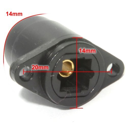 Optical TOSlink Wall or Faceplate Panel Mount Socket to Socket Coupler Adapter - Picture 6 of 12