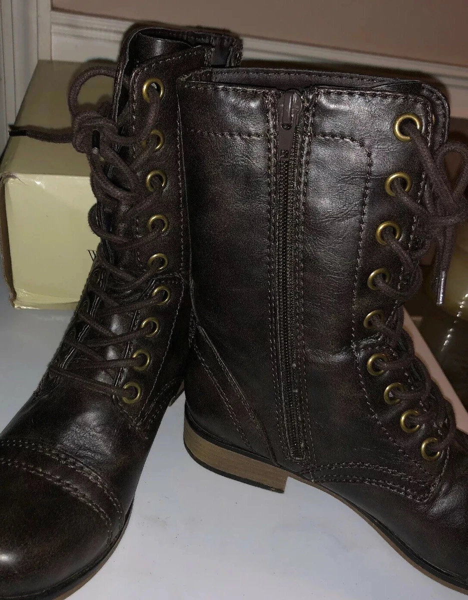 cathy jean boots 5.5 Lace Zip Brown eBay