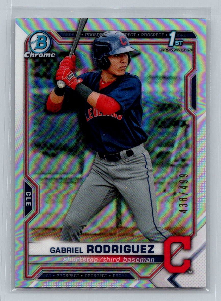 2021 Bowman Chrome #BCP-180 Gabriel Rodriguez Prospects Refractor #/499