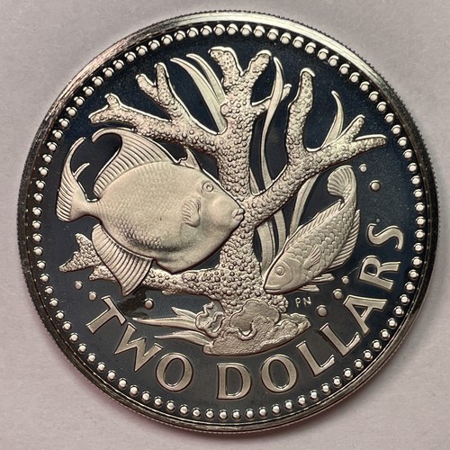 1973 Barbados Two Dollars Proof PF Coin #19758