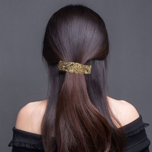 Clip Capelli Forma Quadrata Lega Barretta Vintage Moda Metallo Impugnature Donna Copricapo - Foto 12 di 15