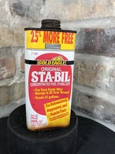 VINTAGE GOLD EAGLE STA-BIL GAS STABILIZER TIN OIL CAN GOLD EAGLE CO. CHICAGO ILL