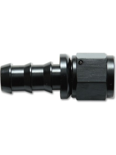 6AN Black Straight Push-On Hose End Fitting - AN6 Barb For Fuel, Oil, Or Coolant Lines - View #2