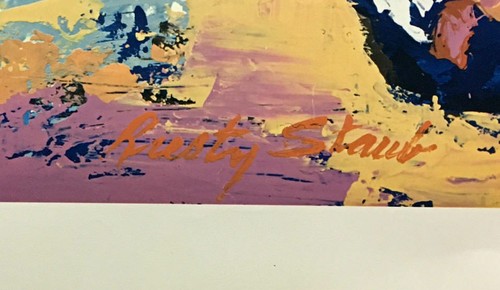 Rusty Staub Leroy Neiman Lithograph Poster 25x36 NY Mets Vintage 1975 ORIGINAL - Picture 3 of 5