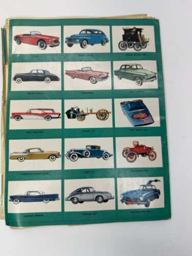 Vintage Golden Stamp Book Automobiles Of Today And Yesterday 1957 Antique Cars - Picture 2 of 7