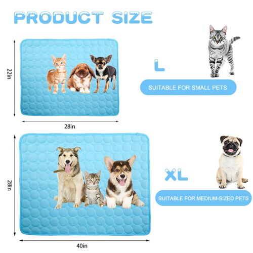 Dog Cooling Mat Large Cooling Pad Summer Pet Bed for Dogs Cats Kennel Pad Bre... - Picture 2 of 8