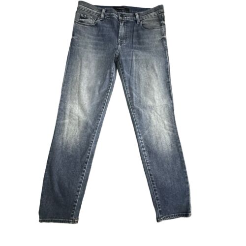 J BRAND Mid-Rise Capri Skinny Jeans Gr. 28 Blau Damenjeans
