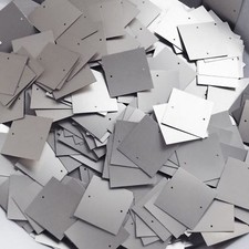 25mm Square Sequins Silver Matte Silk Frost Loose Paillettes