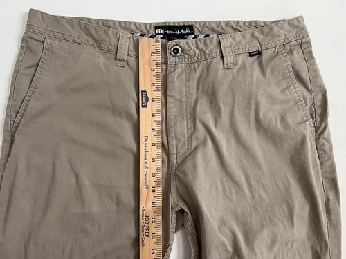 Pantalones de golf Travis Mathew de tiro alto para hombre talla 36 entrepierna 26,5 beige elásticos - Imagen 9 de 24