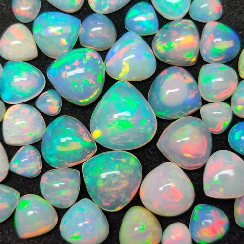 Natural ethiopian opal cabochon, loose cabochon opal lot, healing stones. - Picture 7 of 11