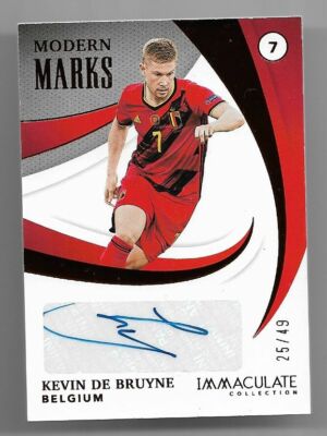2021 Panini Immaculate Autograph Auto Card : Kevin De Bruyne 2021 Panini Immaculate Autograph Auto Card : Kevin De Bruyne