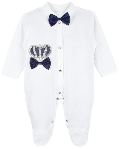 Baby Boy Jewels Crown Tuxedo Outfit Layette 5 Piece Gift Set 0-3 Months - Picture 21 of 40