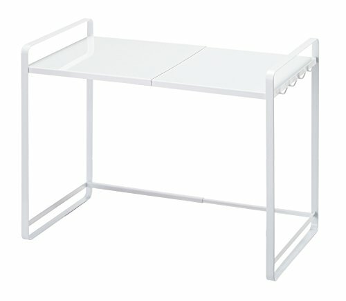 YAMAZAKI home Organizador de mostrador de cocina expandible, talla única, blanco de Japón - Imagen 2 de 4