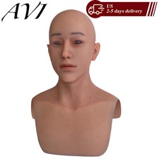 Cosplay Halloween Silicone Mask Realistic Male Mask Headgear Men Full Headwear