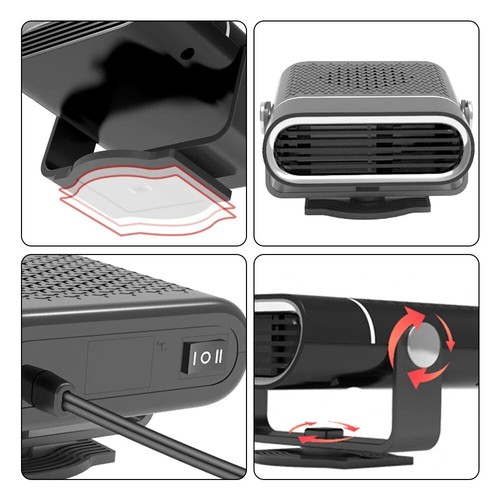 12V 150W Heater Portable Electric Car Heating Fan Defogger Defroster Demister - Picture 11 of 23