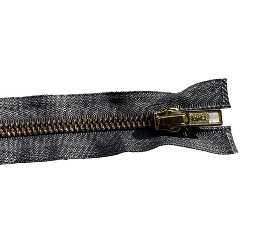 36 Zoll mittelgrau & Messing #5 trennender idealer Reißverschluss strapazierfähige Jacke neu USA - Bild 4 von 5