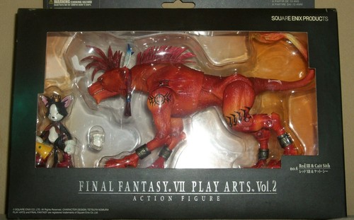 Final Fantasy 7 VII RedXIII 13 Cait Sith Play Arts figure bambole Square Enix nuove con scatola - Foto 2 di 12