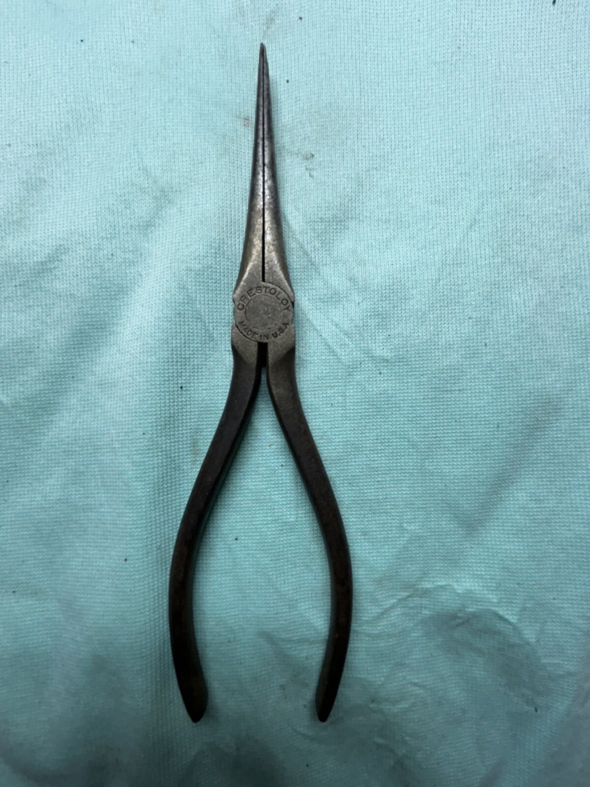 Vintage Crescent No. 237 Long Flat Nose Duck Bill Pliers 7" Smooth
