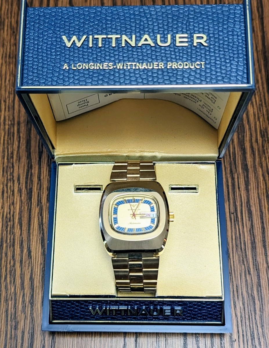 Vtg Longines WITTNAUER Day Date Automatic Men's Watch 1970's NEW