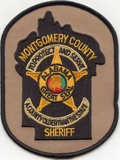 MONTGOMERY COUNTY ALABAMA AL black border SHERIFF POLICE PATCH