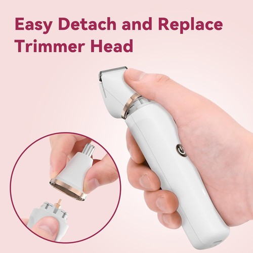 4 in 1 Electric Bikini Trimmer for Women,Waterproof Shaver & Facial Hair Remover - Picture 4 of 32