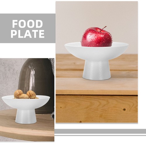 Fruit Bowl Serving Tray White Ceramic Decorative for Kitchen Counter Basket - Picture 5 of 12