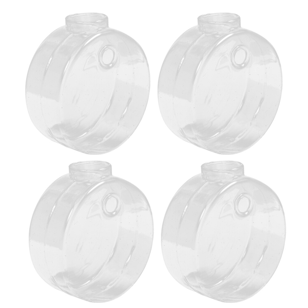 4 Pcs Glass Wall Planters Flowers Propogation Mounted Vase Decorations