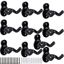 Guitar Wall Mount 10 Pack, Guitar Wall Hanger Sturdy Metal Hook Stand Wall