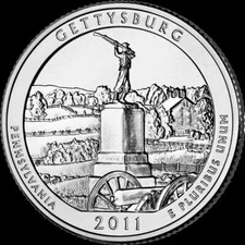 2011 P Gettysburg National Park Quarter Pennsylvania Brilliant Uncirculated ATB 
