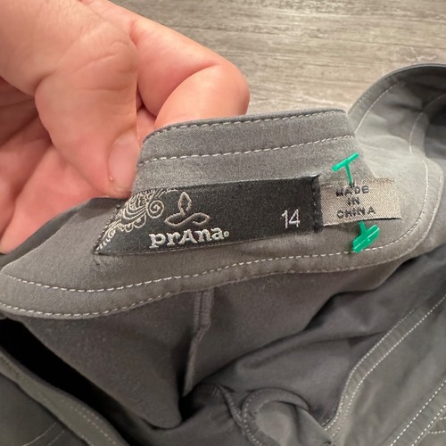 PrAna Skort Womens 14 Gray Lined 38W Outdoor Hiking Tennis Pickleball 16" Ladies - Picture 5 of 11