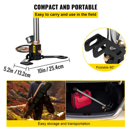 VEVOR Pompe à Pied Manuelle PCP 0-30MPa à 3 Étages avec Manomètre Pneu Gonfleur - Bild 5 von 12