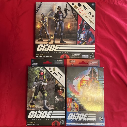 GiJoe Classified Cobra VALKYRIES Python Patrol Crimson Officer & Crimson Guard.
