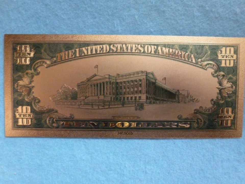 1928 series,999 Gold leaf-colored 10 Dollars  - Image 2 of 2