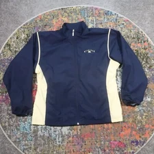 VTG Michigan Wolverines Windbreaker Womens XL Lined Full Zip Gear For Sports EUC