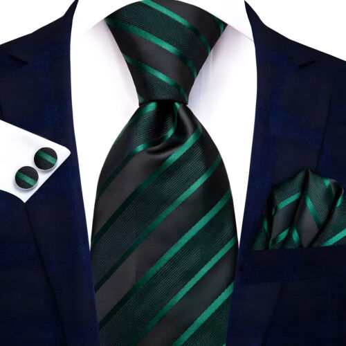 Cravatta gemello Handky elegante a righe modello seta stile pois festa set ragazzi uomo - Foto 21 di 69