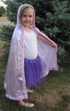 NEW Hooded LAVENDER PRINCESS CAPE Halloween Costume birthday gift child cloak