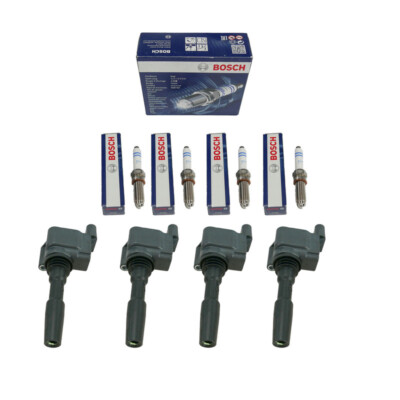 4x Zündkerze+Spulen BOSCH für VW 1.5 TSI DAD DPC 0241145525 05E905602 05E905602A