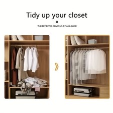 2 X Dustproof Storage Bag Garment Dress Cover Suit Clothes Coat Jacket Protector